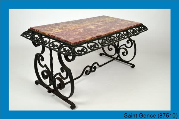 peinture table en fer Saint-Gence-87510